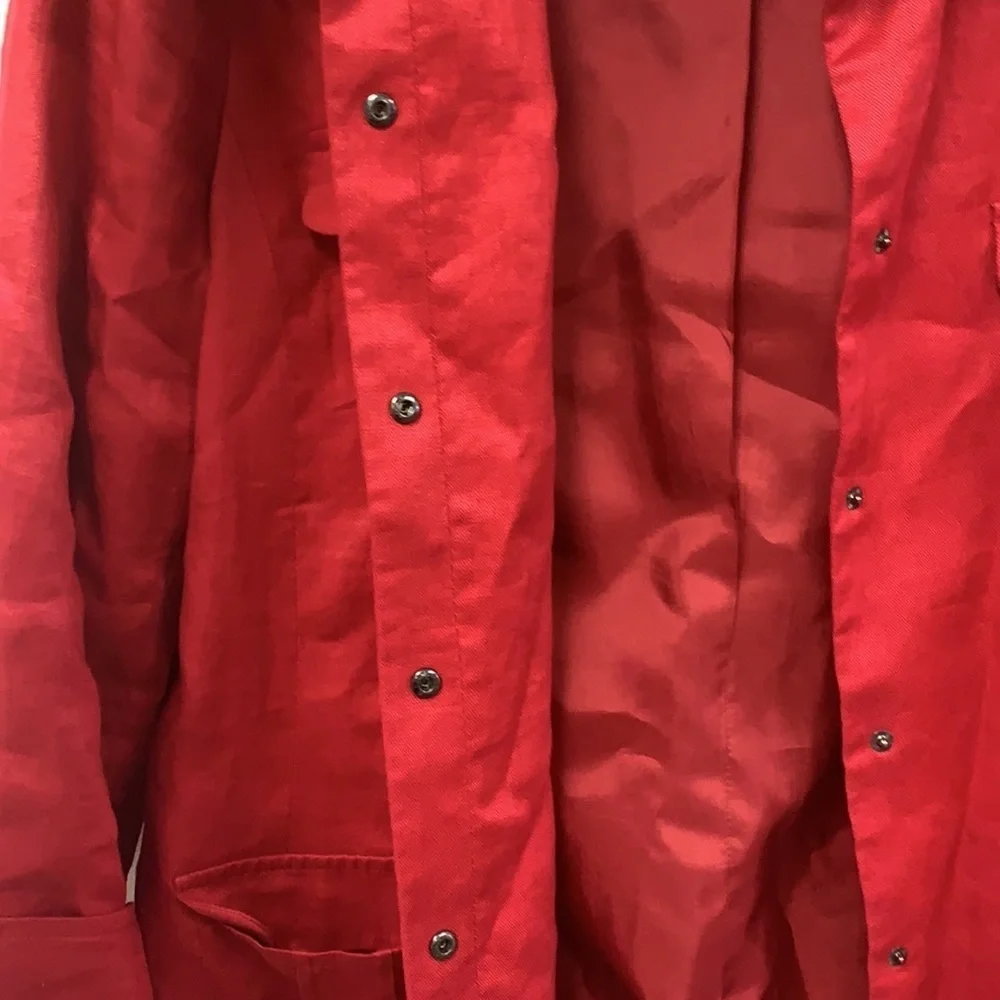 Valerie Stevens size 12 Red Linen Jacket